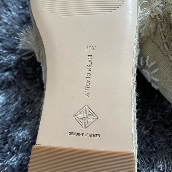 Antonio Melani Dacora Beaded Tassels Mules Espadrilles Size 10M Womens New - Picture 10 of 11